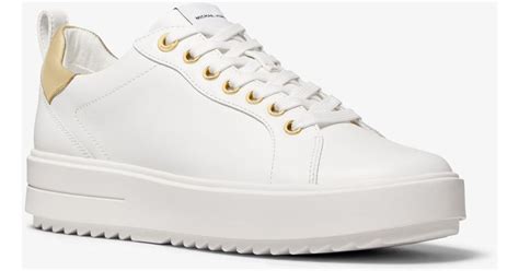 michael kors emmett leather sneaker|michael kors sneaker.